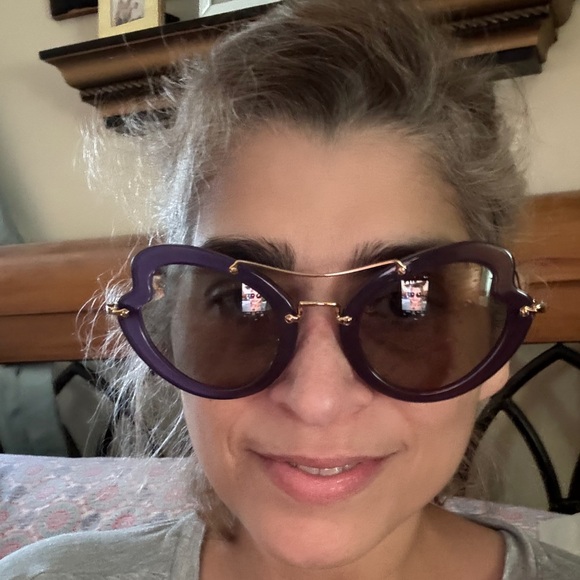 Miu Miu Adorable Purple Cay Eye Sunglasses NEW w/Case Sale - Picture 6 of 7